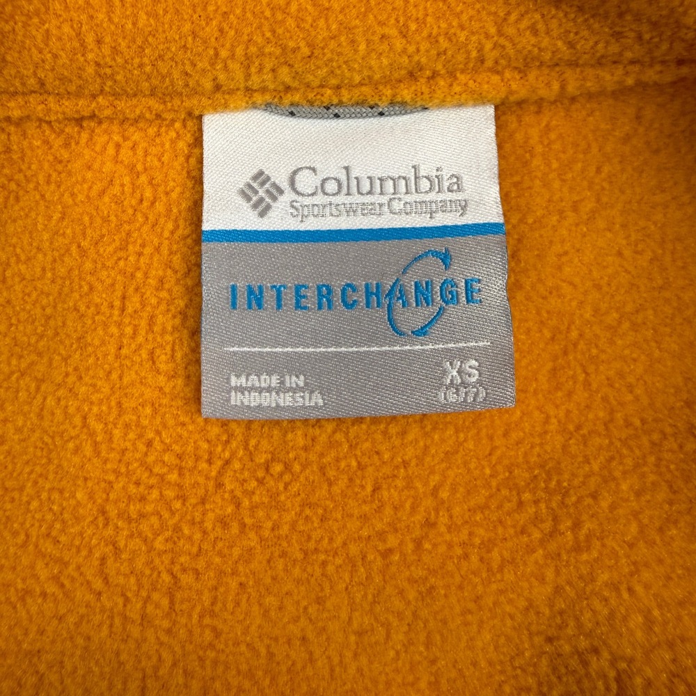 COLUMBIA Bugaboo III Fleece Interchange Jacket Kids Youth XS Green Orange Hooded - Picture 11 of 13